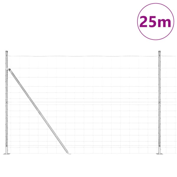 Stängselstolpe Galvaniserad 25 x 1,6 m Stål