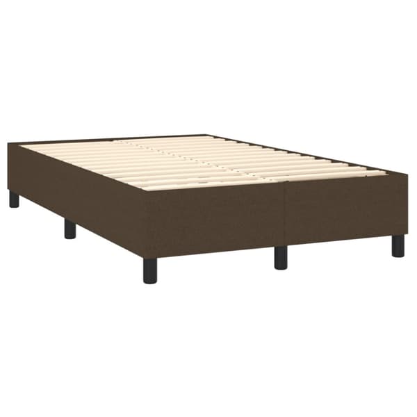 Boxspring-sängram mörkbrun 120x200 cm tyg