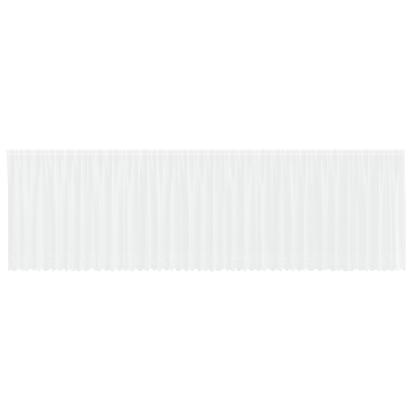 Spetsgardin med gardiner Blommor Vit 140x900cm Polyester