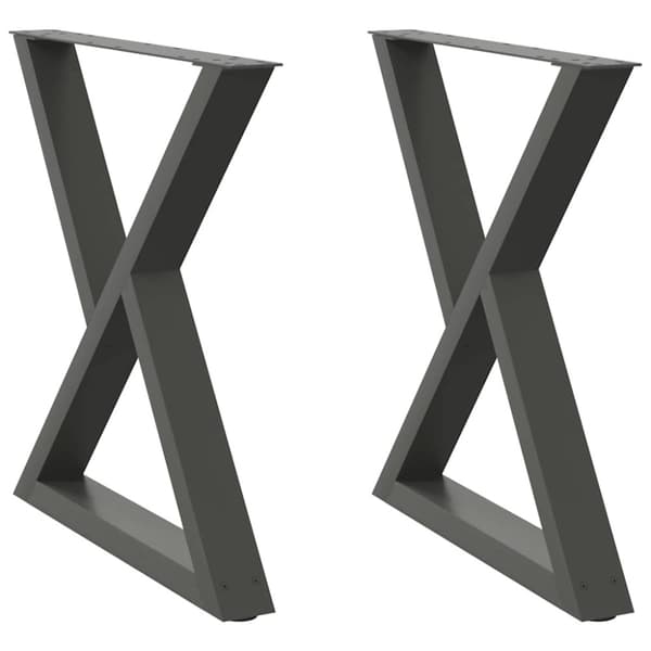 Matbordsben 2 st antracit 70x(72-73,3) cm stål