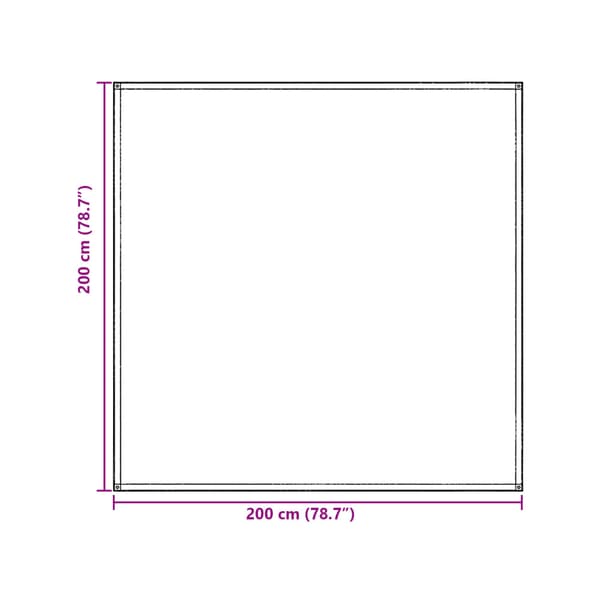 Tältmatta Ljusgrå 200 x 200 cm polyeten