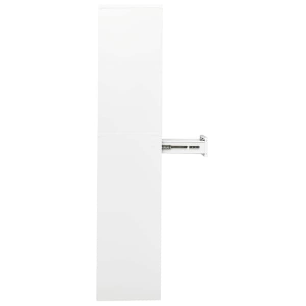 Dokumentskåp vit 90x40x180 cm stål