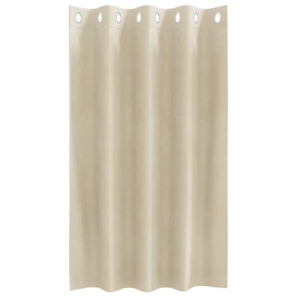 Mörkläggningsgardiner 2 st Kräm 140 x 140 cm Sammet