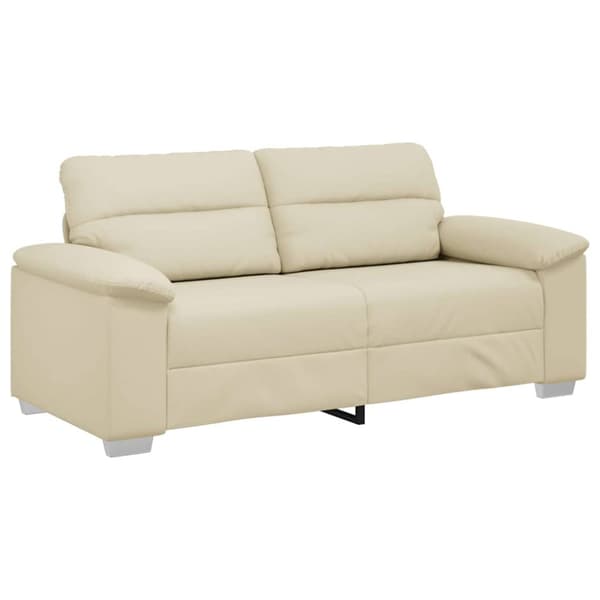 2-sitssoffa krämfärgad 180x81x84 cm konstläder