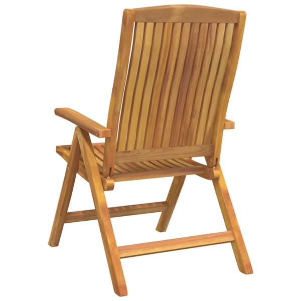 Fällbara fåtöljer med dynor, 6 st, massivt trä, teak
