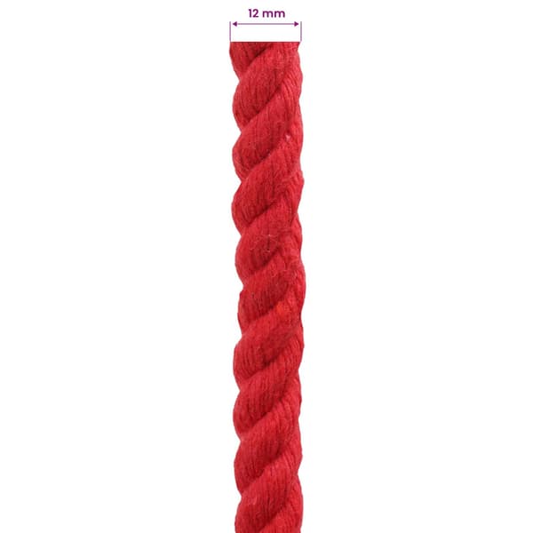Rep Röd 1,2 x 1,2 x 5000 cm Bomull