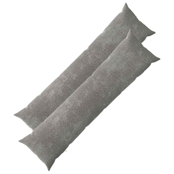 Kuddöverdrag 2 st HEERLEN Mörkgrå 40 x 145 cm Chenilletyg
