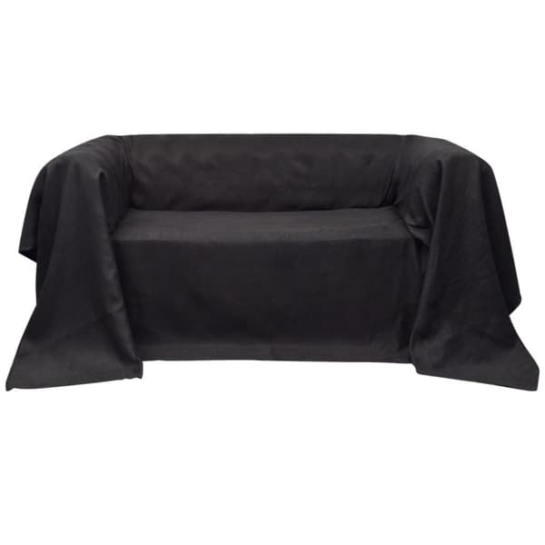 Sofföverdrag i mikromocka antracit 140 x 210 cm