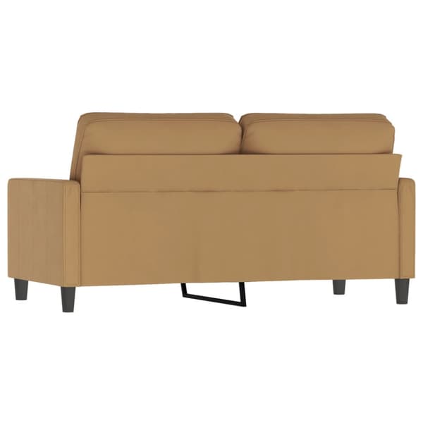 Soffa 2-sits brun 140 cm sammet