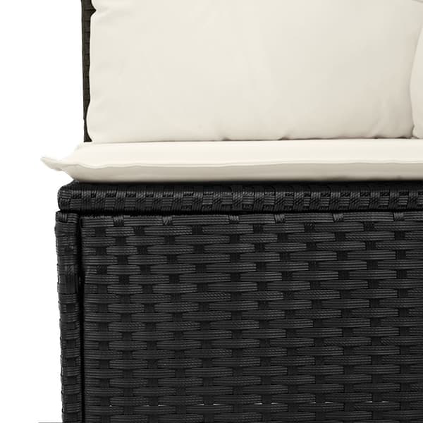 Trädgårdsoffset 7 pcs Svart konstrotting