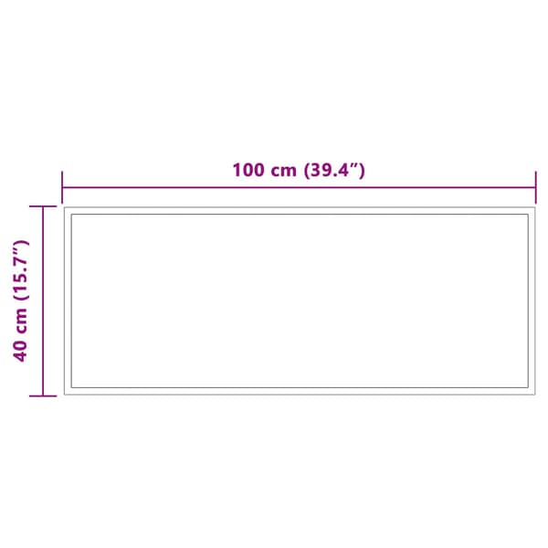 LED Badrumsspegel Transparent 100 x 40 cm härdat glas