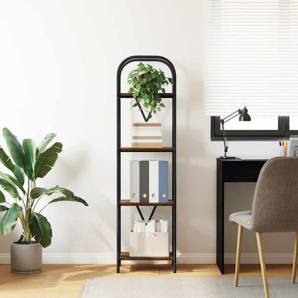 Hyllsystem Rökt ek 40 x 30 x 146 cm Konstruerat trä