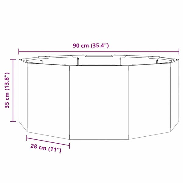 Planteringskärl Vit 90 x 90 x 35 cm Stål