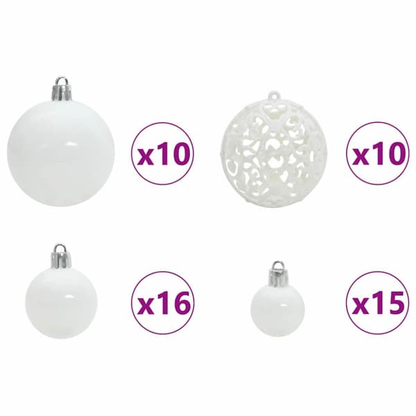 Julprydnad Set med 300 LED-lampor 120 pcs Vit Plast