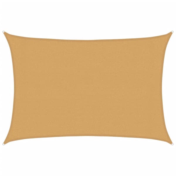 Solsegel 160 g/m² rektangulär sand 3x4 m HDPE