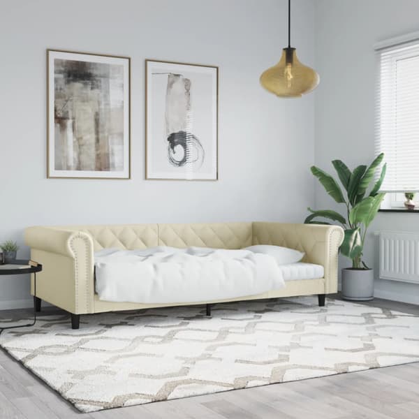 Dagbädd gräddvit 100x200 cm konstläder