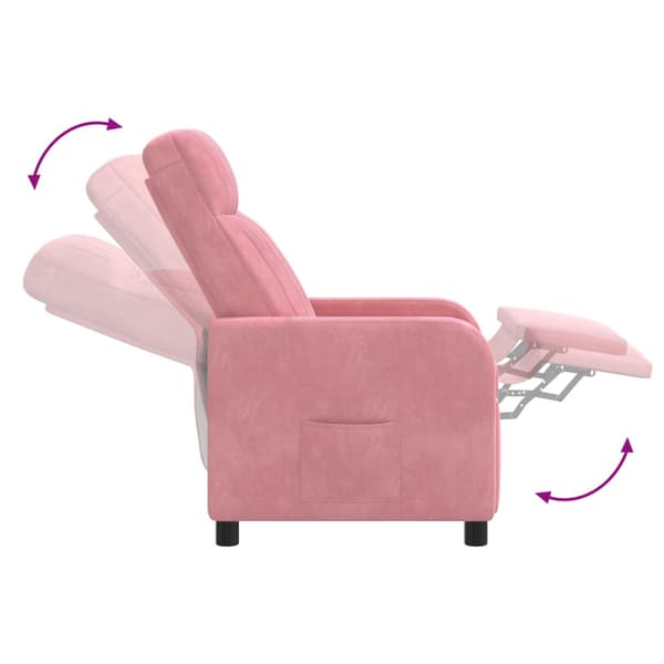 Recliner Rosa Sammet (V)