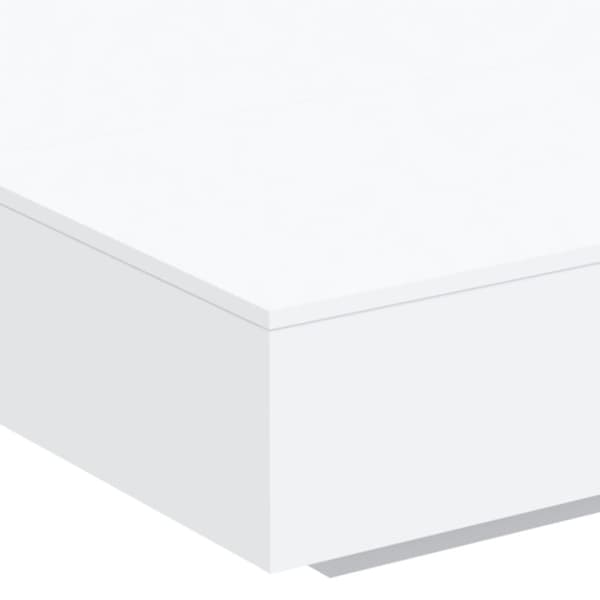 Soffbord med LED vit 100x100x31 cm