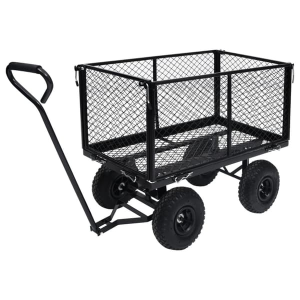 Trädgårdsvagn svart 350 kg