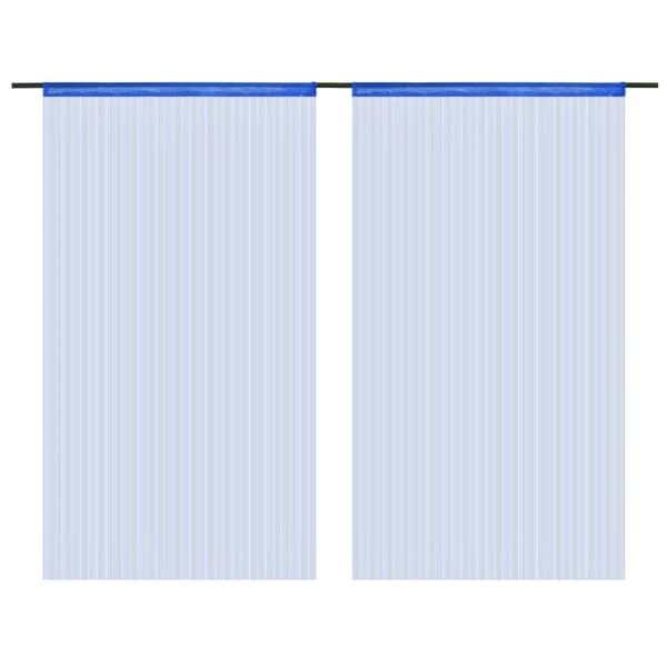 Trådgardiner 2 st 100x250 cm blå