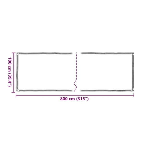 Växtskydd med öljetter 1x8 m polyeten