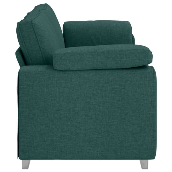 3-Sits soffa Mörkgrön 220 cm tyg