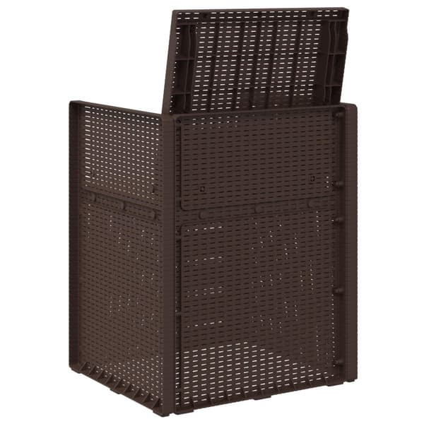 Trädgårdsmatstolar 2 pcs Brun och gräddvit PP