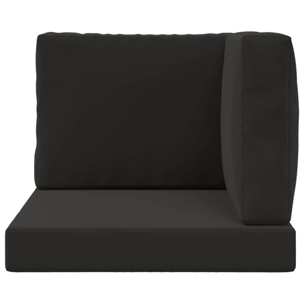 Utomhus Soffa Kudde 3 pcs Svart Polyester