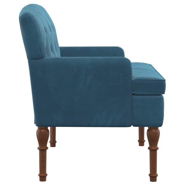 Loveseat med knapprapport Blå 111 x 65 x 79 cm Sammet