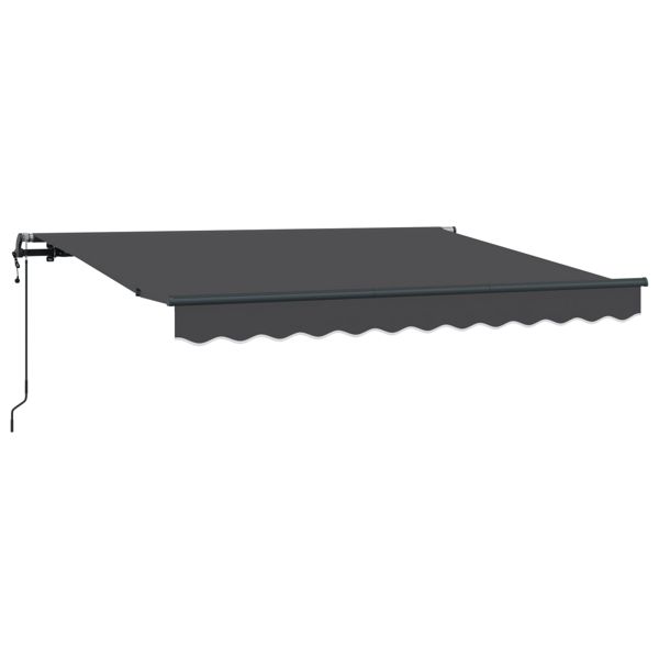 Utfällbar markis Antracit 250 x 200 cm tyg