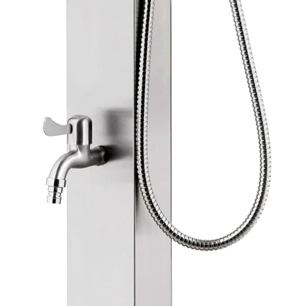 Utedusch 220 cm rostfritt stål