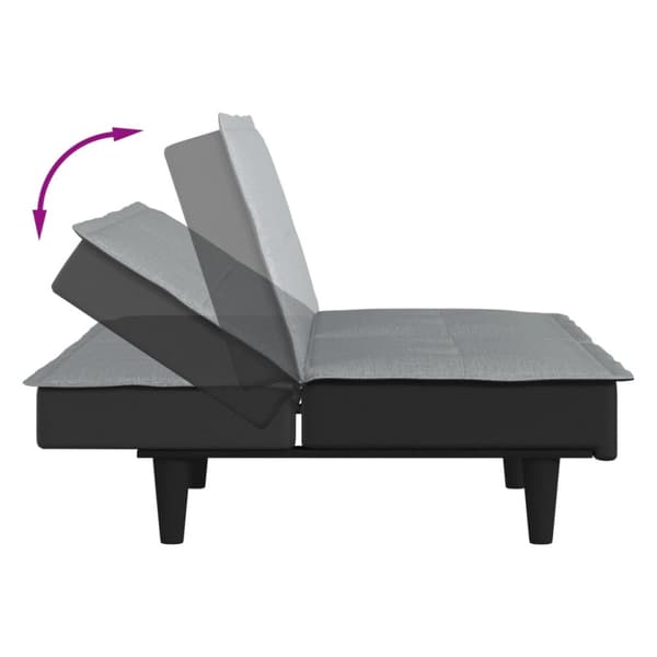 Bäddsoffa ljusgrå tyg