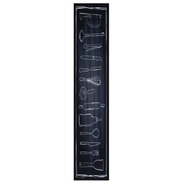 Köksmatta Svart 300 x 60 cm Sammet