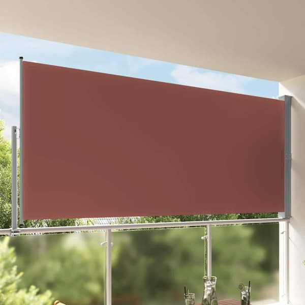 Infällbar sidomarkis 160x300 cm brun