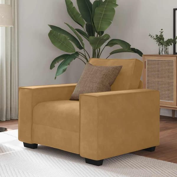 Soffstol brun 100x78x84 cm sammet