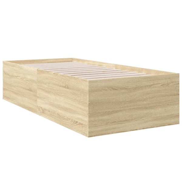 Sängram sonoma-ek 90x190 cm konstruerad trä