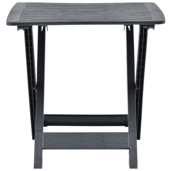 Hopfällbart trädgårdsbord antracit 79x72x70 cm plast