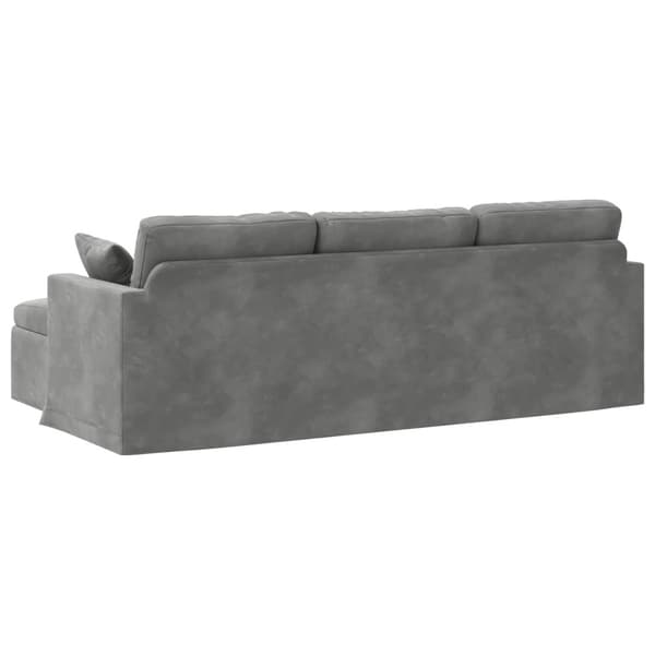 Soffa Mörkgrå 228 x 134 x 80 cm Sammet