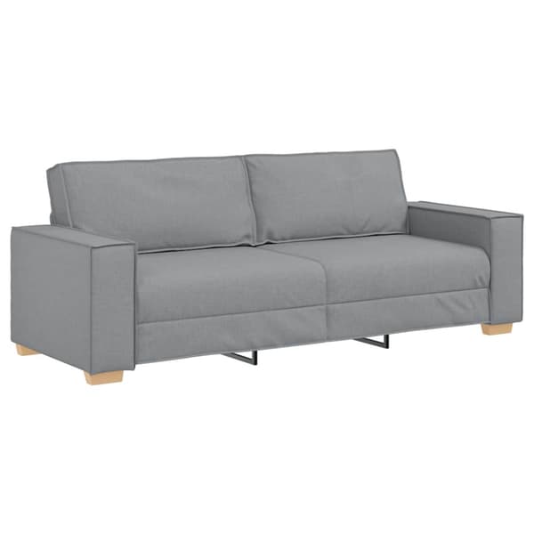 3-sitssoffa ljusgrå 220x78x84 cm tyg
