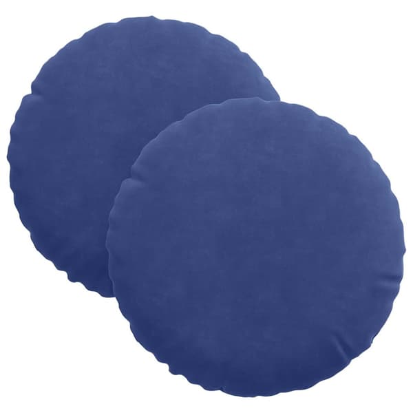 Sittkuddar 2 pcs Polisblå Ø30 x 13 cm Sammet