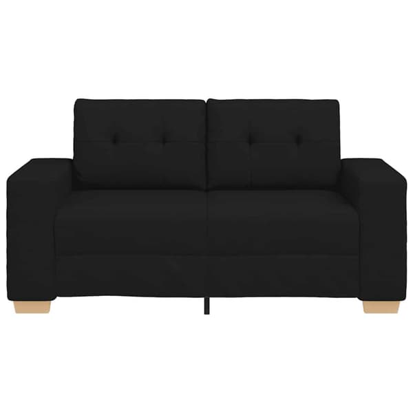 Loveseat soffa svart 160x77x82 cm tyg