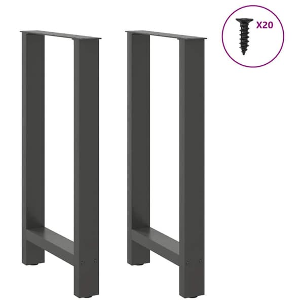 Barbordsben antracit 2 st 40x(90-91) cm stål