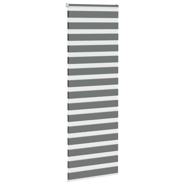 Rullgardin zebra mörkgrå 75x200 cm tyg bredd 70,9 cm polyester