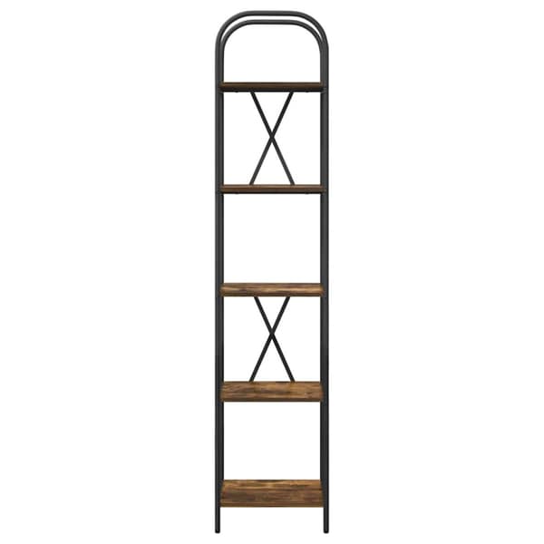 Hyllsystem Rökt ek 40 x 30 x 183 cm Konstruerat trä
