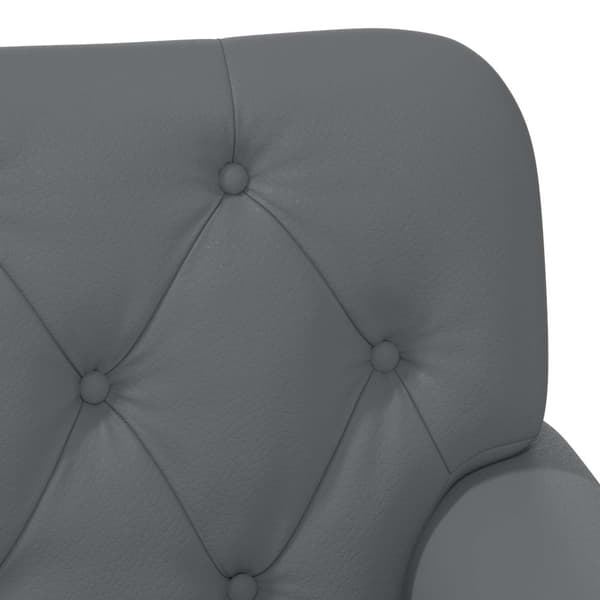 Loveseat med knapprapport Grå 120 x 65 x 77 cm Konstläder