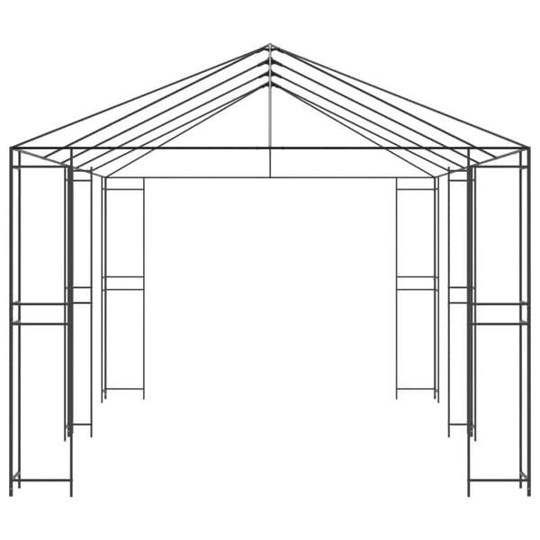 Gazebo Ram 6 x 3 m Svart Stål