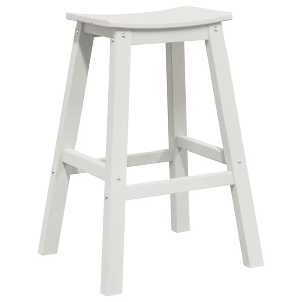 Trädgårds Bar Set 4 pcs Vit HDPE