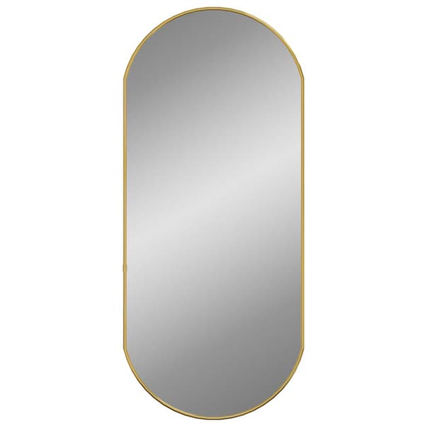 Väggspegel guld 80x35 cm oval