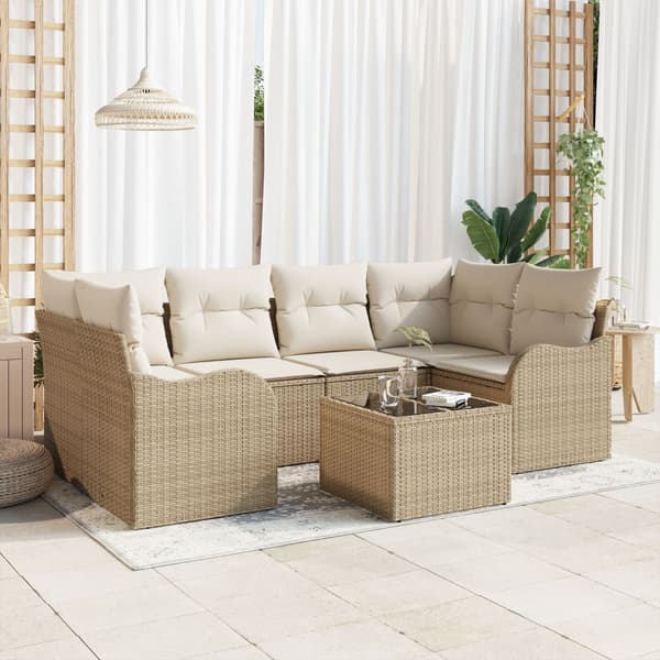 Trädgårdsoffset Beige 55 x 55 x 37 cm konstrotting
