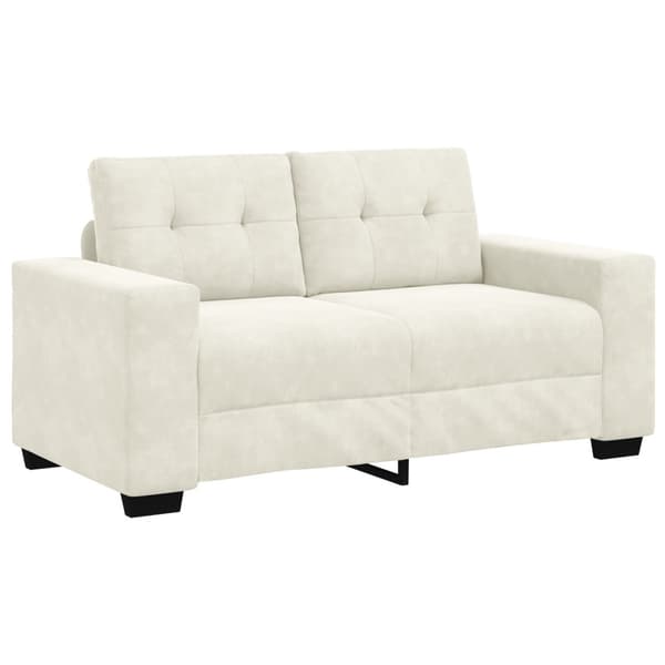 Soffa 2 st Gräddvit Sammet